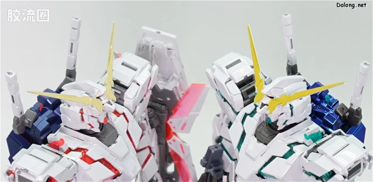 MG 彩色电镀版 独角兽高达钛合金配色(红绿骨架Ver.) - 图片