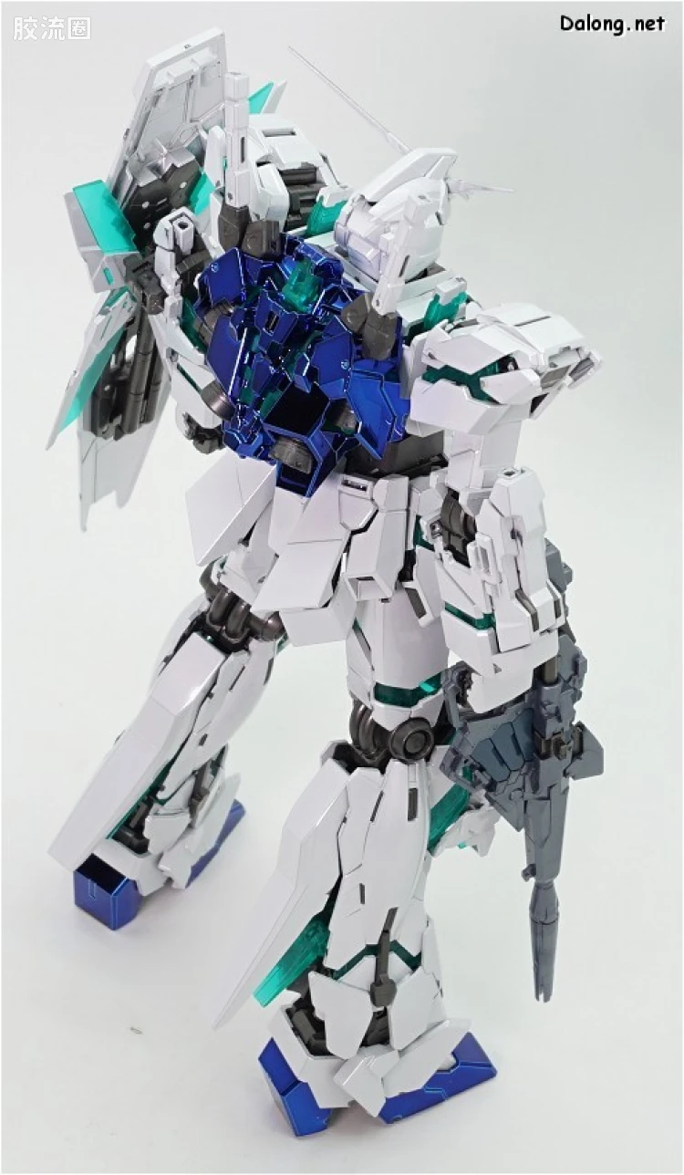 MG 彩色电镀版 独角兽高达钛合金配色(红绿骨架Ver.) - 图片