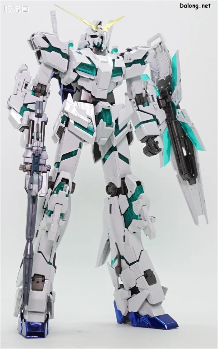 MG 彩色电镀版 独角兽高达钛合金配色(红绿骨架Ver.) - 图片