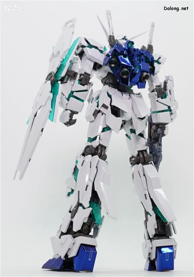 MG 彩色电镀版 独角兽高达钛合金配色(红绿骨架Ver.) - 图片