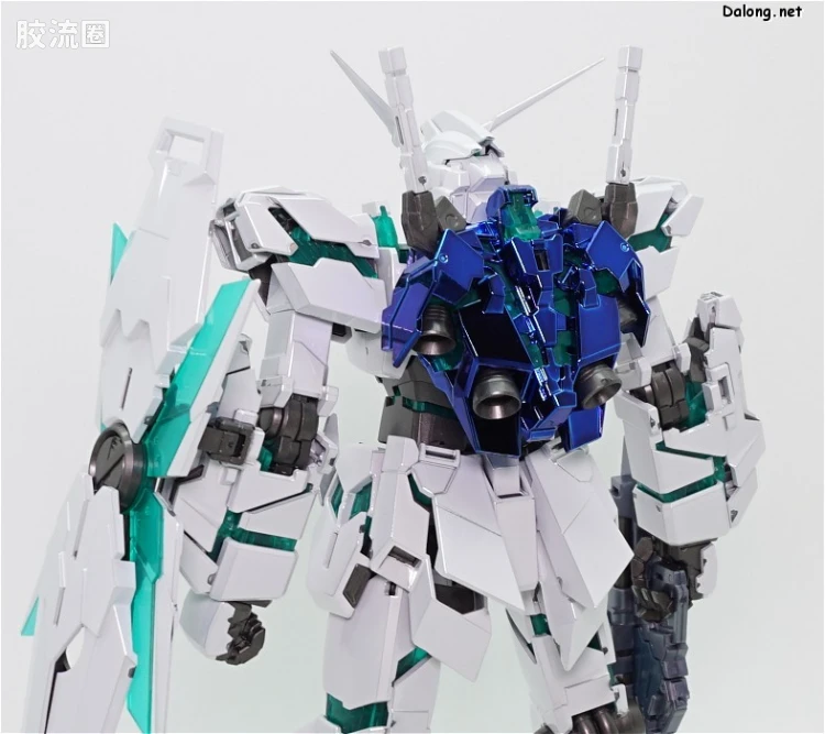 MG 彩色电镀版 独角兽高达钛合金配色(红绿骨架Ver.) - 图片