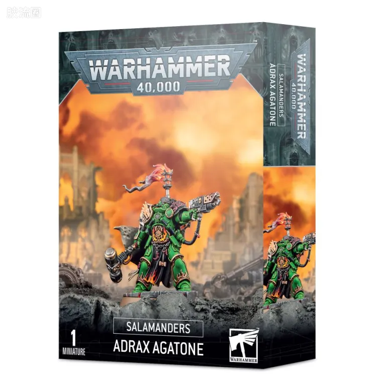 战锤40K Space Marines 星际战士各分支战团特有单位 8版 火蜥蜴 三连长 阿德拉克斯·阿迦顿