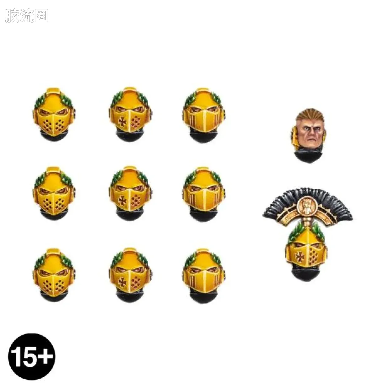 战锤：荷鲁斯之乱 Warhammer: The Horus Heresy Imperial Fists 第七军团 帝国之拳 2版 头部升级改件 - 图片