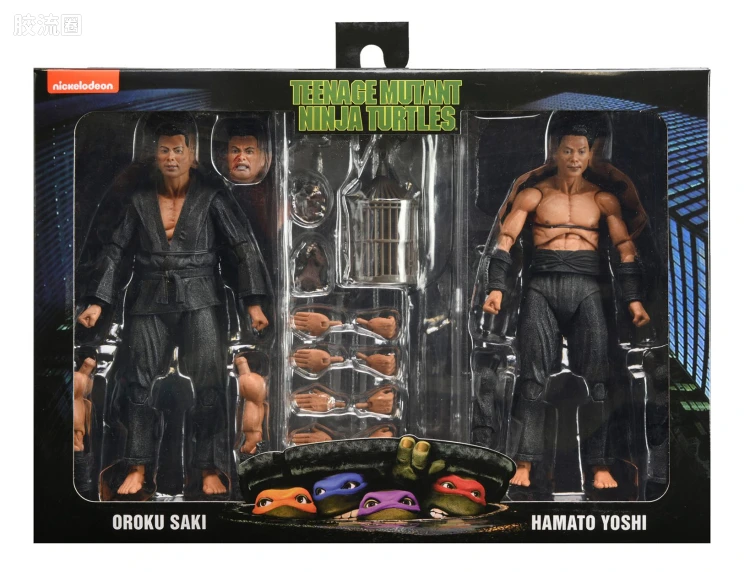 NECA 7寸可动人形系列 忍者神龟 电影版系列 90年电影 忍者神龟 影子武士 双人盒装