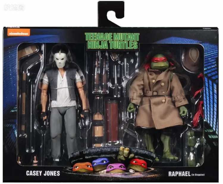 NECA 7寸可动人形系列 限定版 90年电影 忍者神龟 拉斐尔&凯西·琼斯