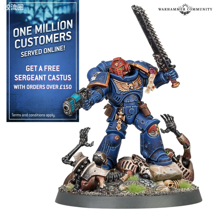 战锤40K Ultramarines 极限战士 9版 限定款 军士 卡斯图斯