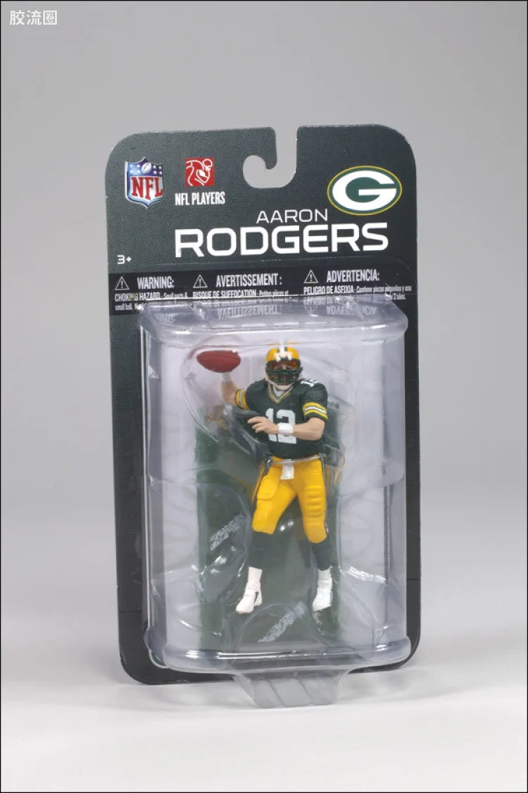 麦克法兰NFL美式足球系列玩具 3寸系列第7代 AARON RODGERS