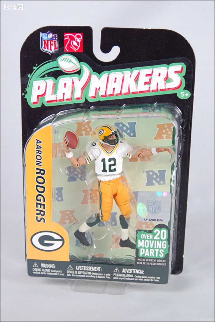 麦克法兰NFL美式足球系列玩具 PLAYMAKERS第2代 AARON RODGERS