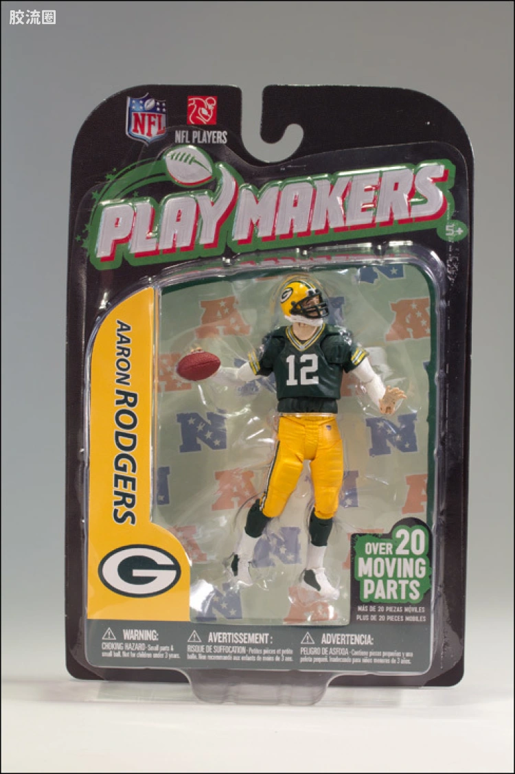 麦克法兰NFL美式足球系列玩具 PLAYMAKERS第3代 AARON RODGERS