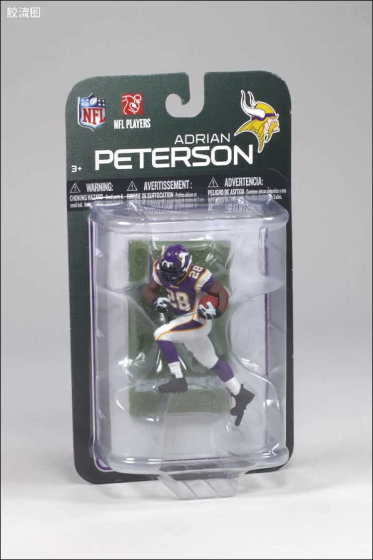 麦克法兰NFL美式足球系列玩具 3寸系列第7代 ADRIAN PETERSON