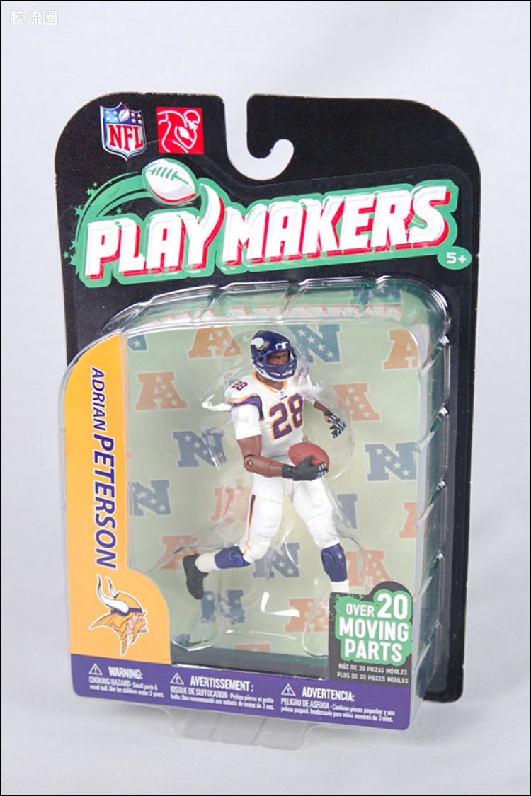 麦克法兰NFL美式足球系列玩具 PLAYMAKERS第2代 ADRIAN PETERSON