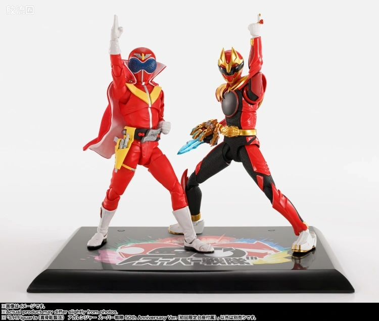 SHF 真骨雕 超级战队系列 秘密战队 赤连者 超级战队50周年纪念Ver. (初回限定地台附属) - 图片