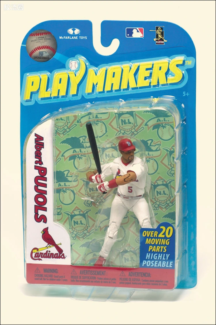 麦克法兰MLB棒球系列玩具 PLAYMAKERS 第2代 ALBERT PUJOLS (BATTING)