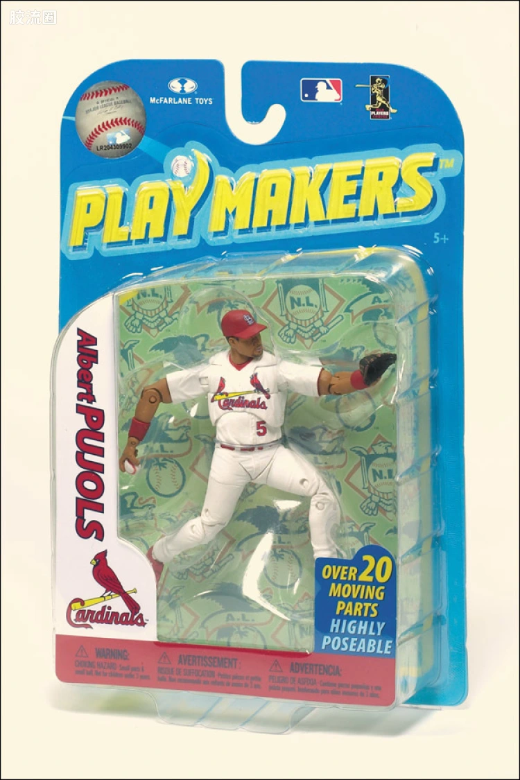 麦克法兰MLB棒球系列玩具 PLAYMAKERS 第2代 ALBERT PUJOLS (FIELDING)