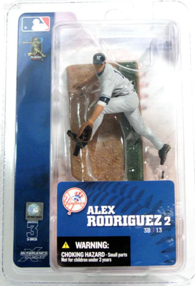 麦克法兰MLB棒球系列玩具 3寸系列第3代 ALEX RODRIGUEZ 2