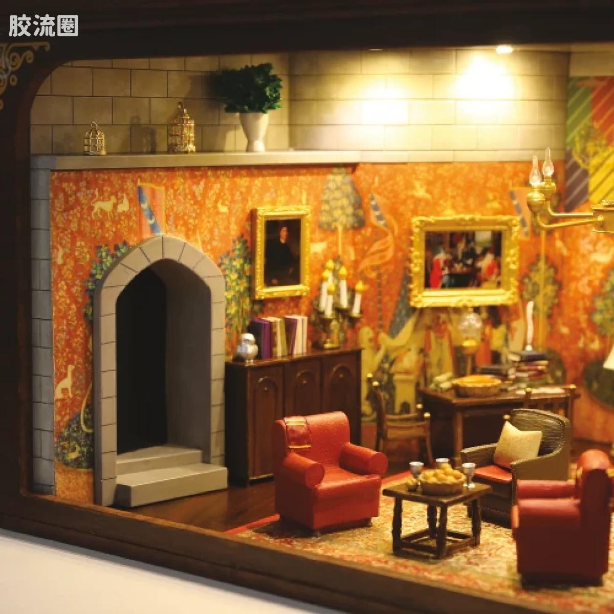 NECA 7寸可动人形系列 场景系列 看得见风景的房间：哈利·波特 格兰芬多公共休息室 - 图片