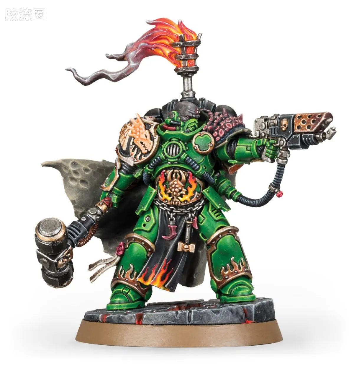 战锤40K Space Marines 星际战士各分支战团特有单位 8版 火蜥蜴 三连长 阿德拉克斯·阿迦顿 - 图片