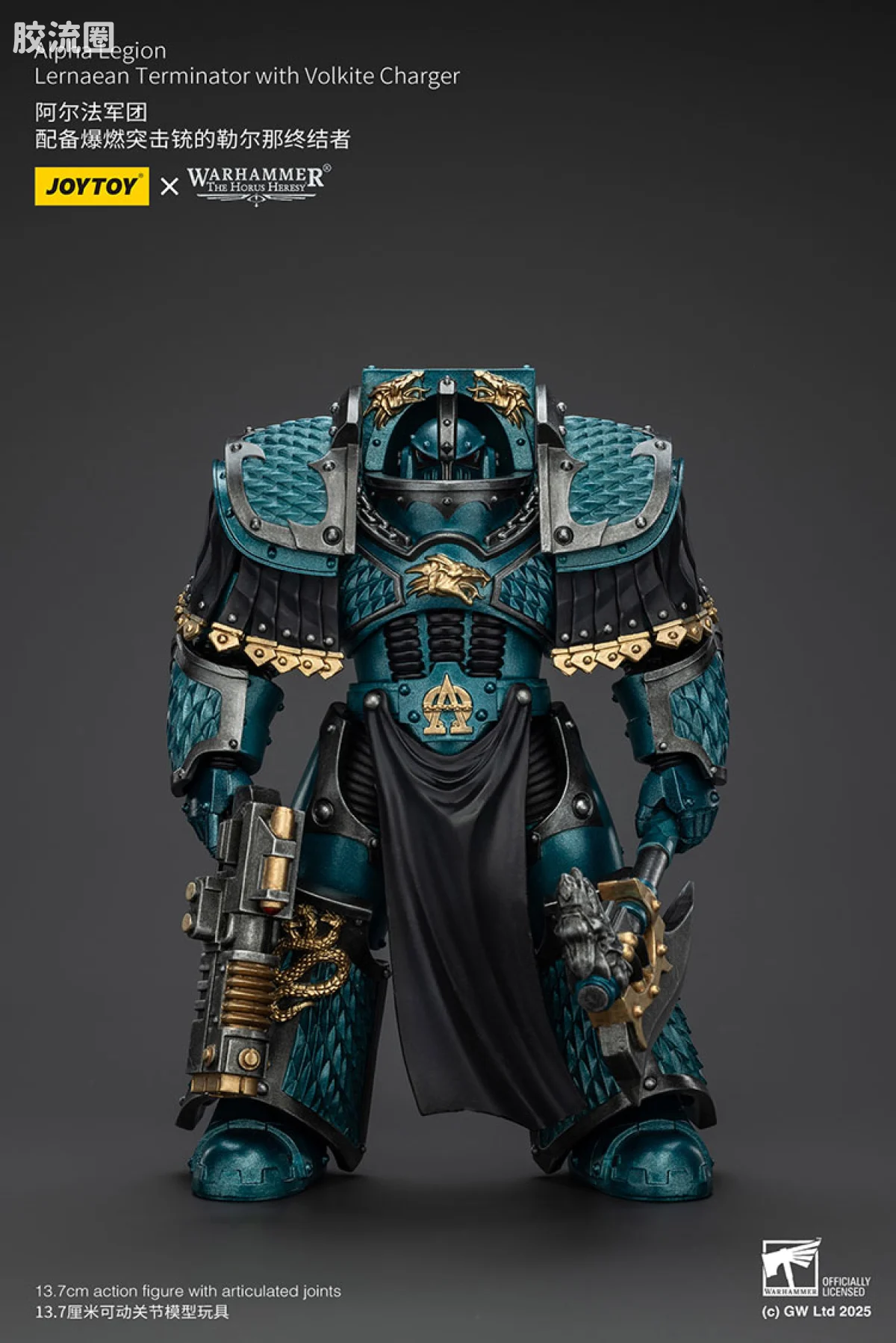 JOYTOY x 战锤40K null HH阿尔法 勒尔纳终结者（爆燃铳） - 图片