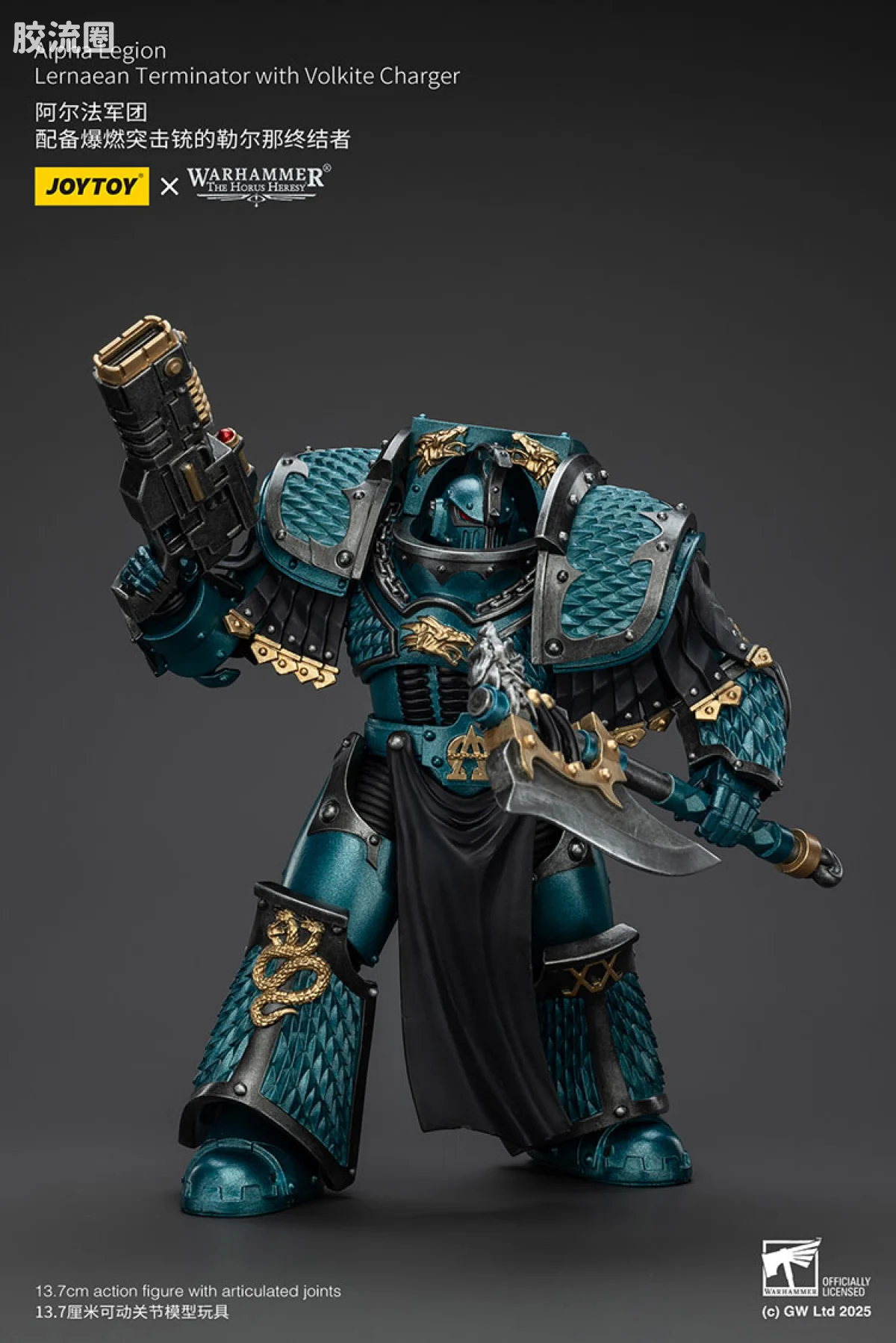 JOYTOY x 战锤40K null HH阿尔法 勒尔纳终结者（爆燃铳） - 图片