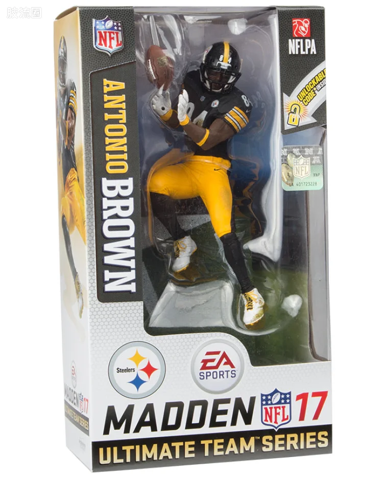 麦克法兰NFL美式足球系列玩具 Madden NFL 17 Ultimate Team Series 3 Antonio Brown