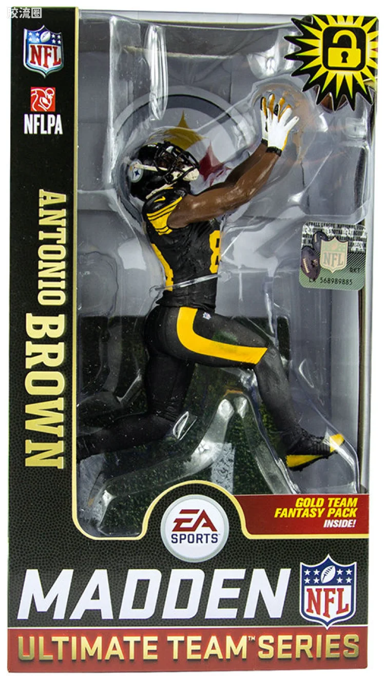 麦克法兰NFL美式足球系列玩具 Madden NFL 19 Ultimate Team Series 1 Antonio Brown