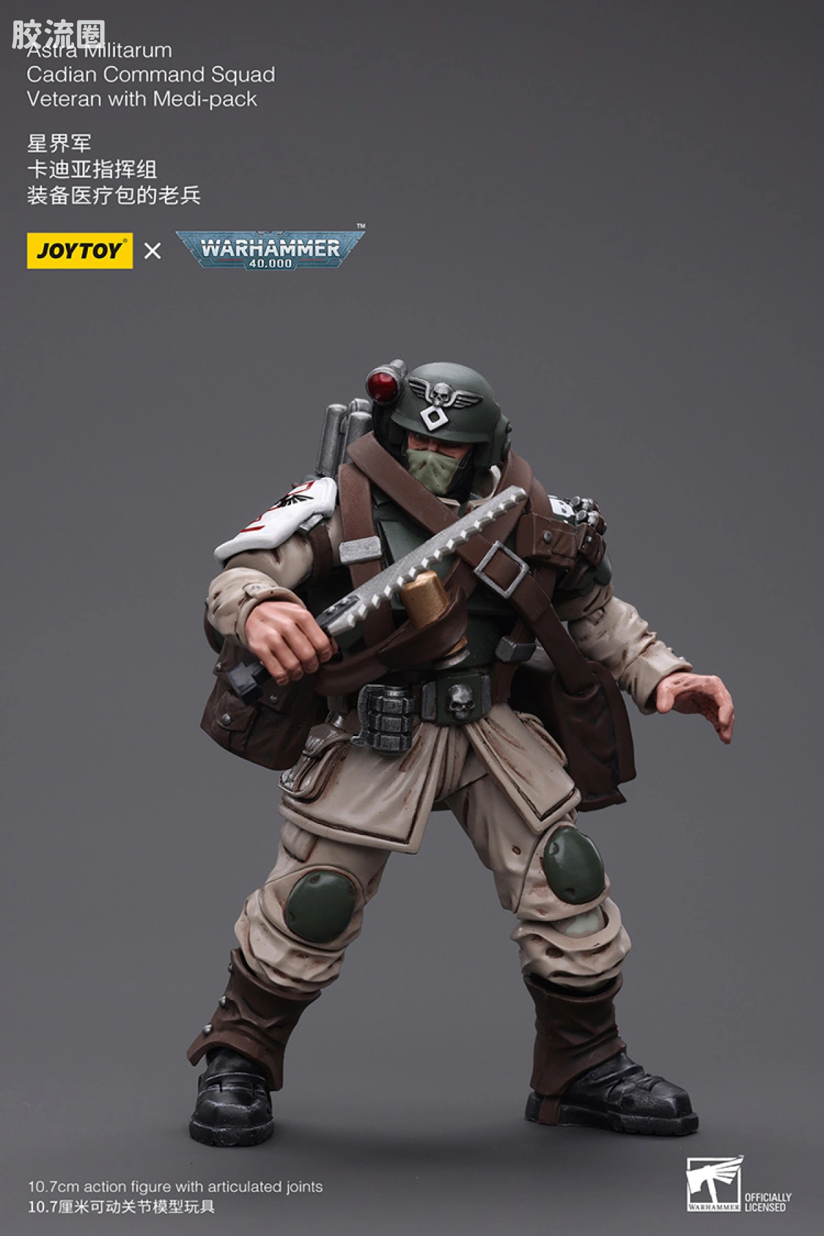 JOYTOY x 战锤40K 帝国凡人军队（星界军、克里格、修女会、忠嗣军） 星界军 卡迪亚指挥组 老兵（医疗包） - 图片