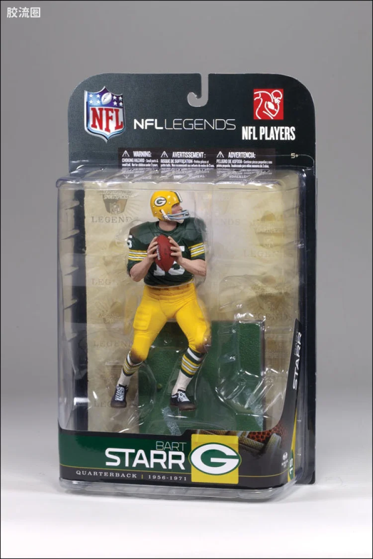 麦克法兰NFL美式足球系列玩具 传奇第5代 BART STARR