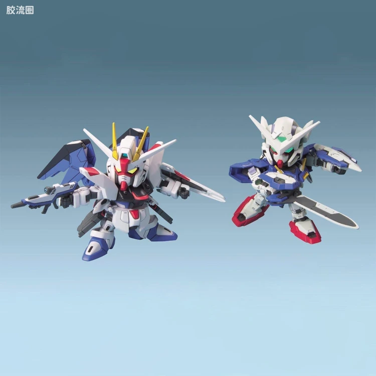 SD高达BB战士 套装版 ZGMF-X10A 自由高达 & GN-001 能天使高达 - 图片