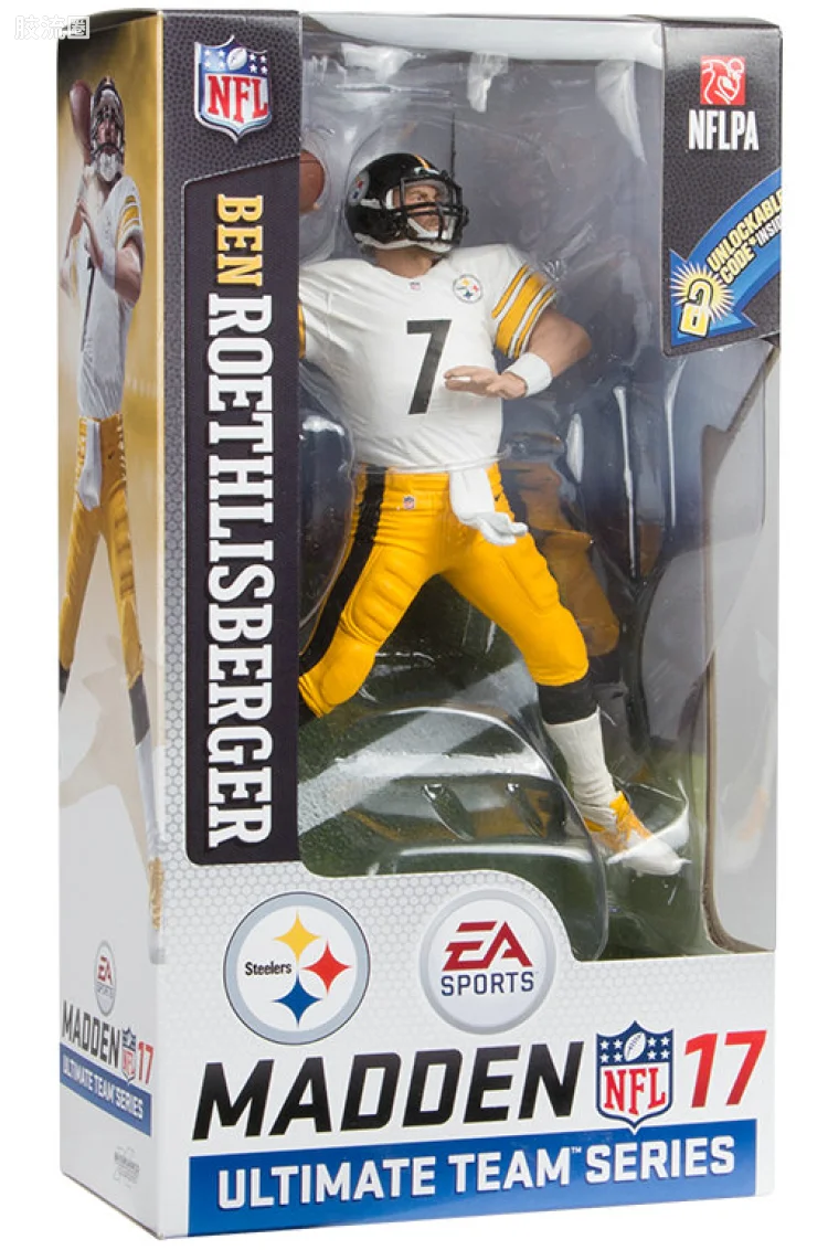 麦克法兰NFL美式足球系列玩具 Madden NFL 17 Ultimate Team Series 2 BEN ROETHLISBERGER