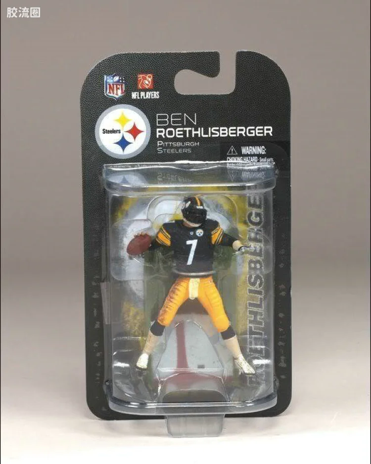 麦克法兰NFL美式足球系列玩具 3寸系列第6代 BEN ROETHLISBERGER