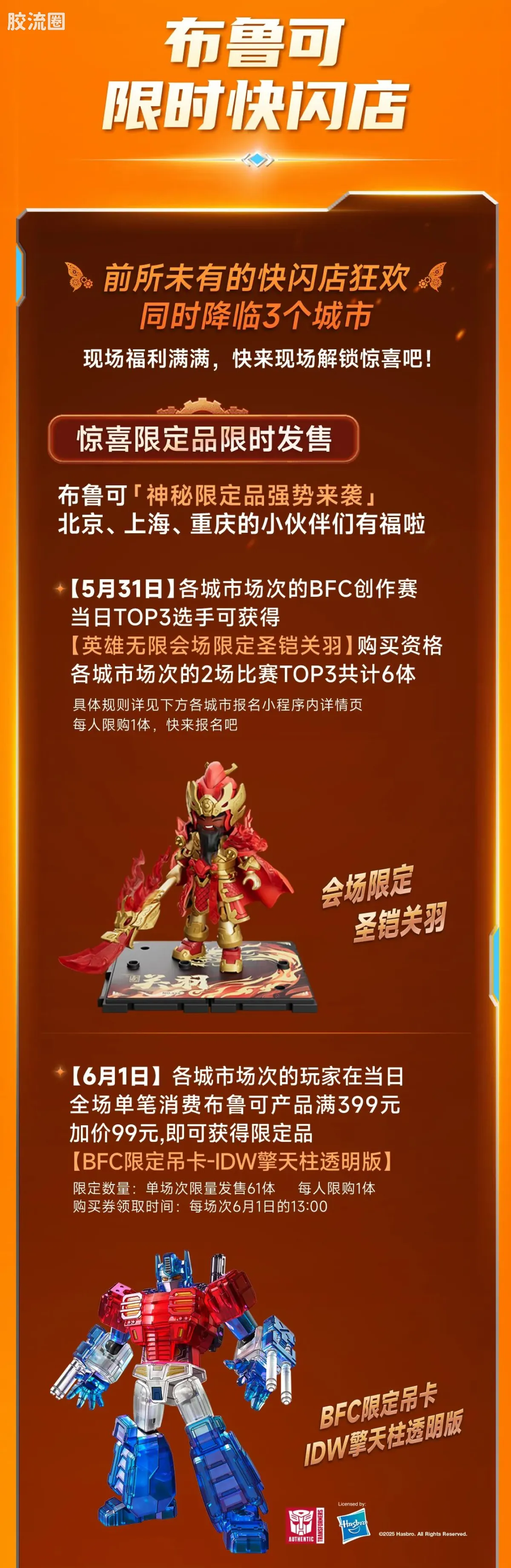 布鲁可变形金刚 限定 BFC限定吊卡-IDW擎天柱 - 图片