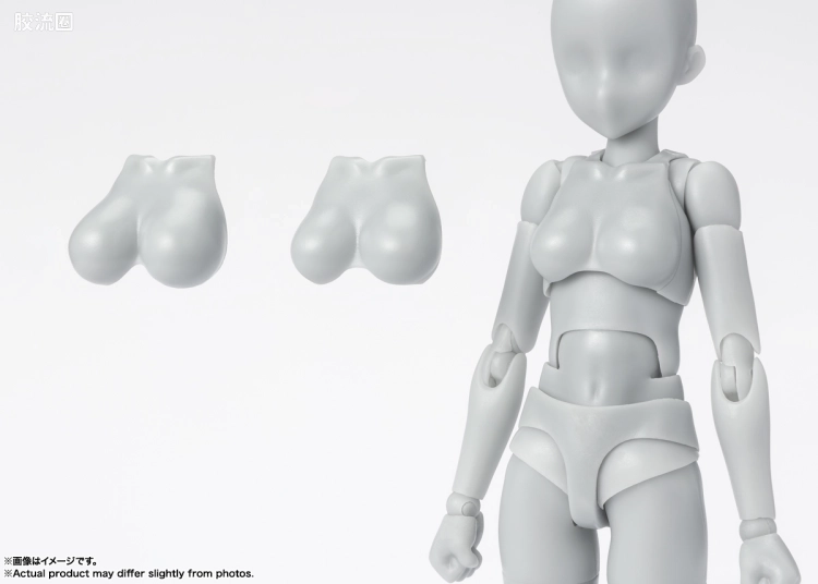 SHF 素体君&素体酱 素体酱 学校生活- Edition DX SET (Gray Color Ver.) - 图片