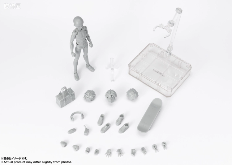SHF 素体君&素体酱 素体君 学校生活- Edition DX SET (Gray Color Ver.) - 图片