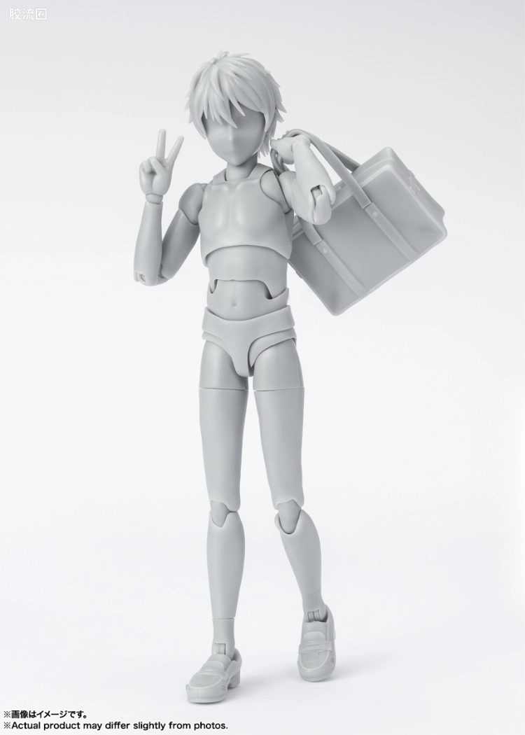 SHF 素体君&素体酱 素体君 学校生活- Edition DX SET (Gray Color Ver.) - 图片