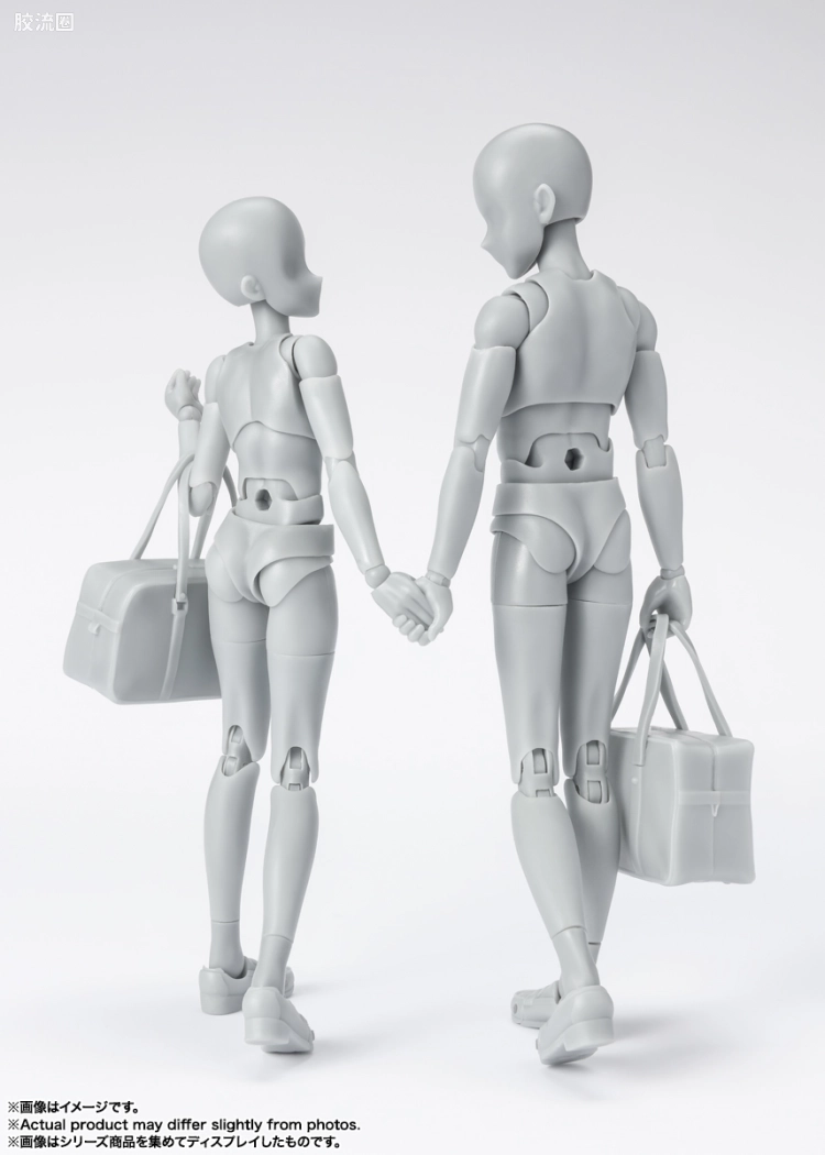 SHF 素体君&素体酱 素体君 学校生活- Edition DX SET (Gray Color Ver.) - 图片