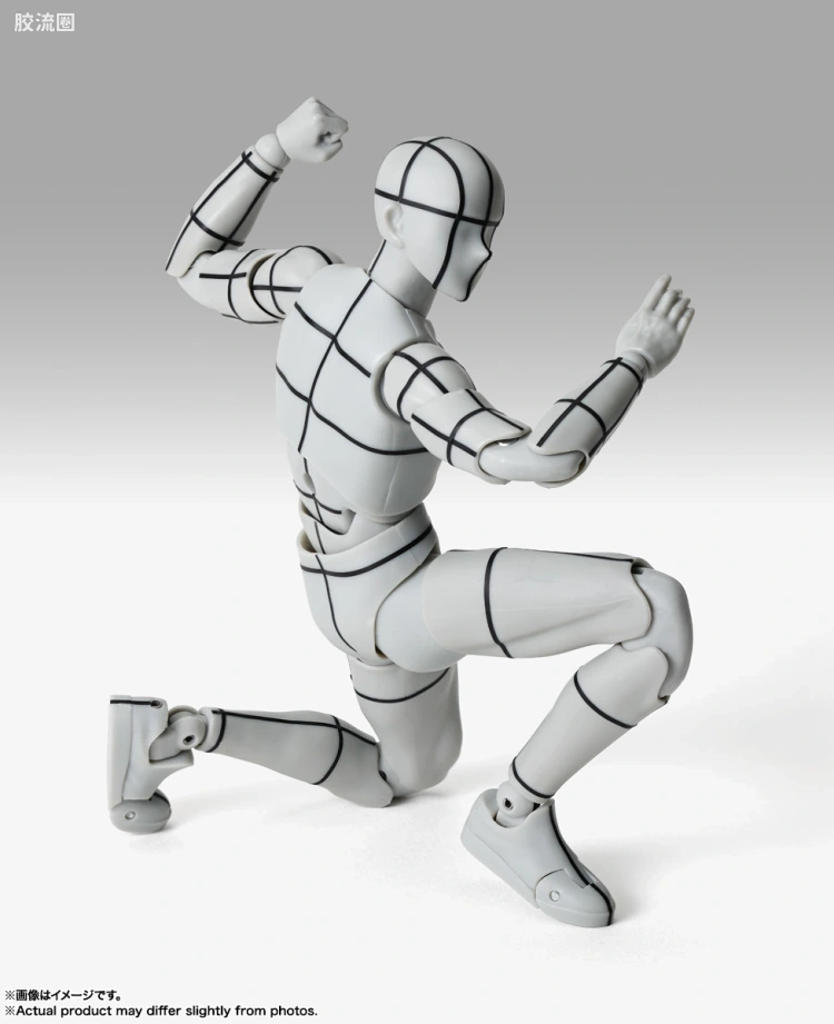SHF 素体君&素体酱 素体君-运动-版 -线框-(灰色Ver.) - 图片