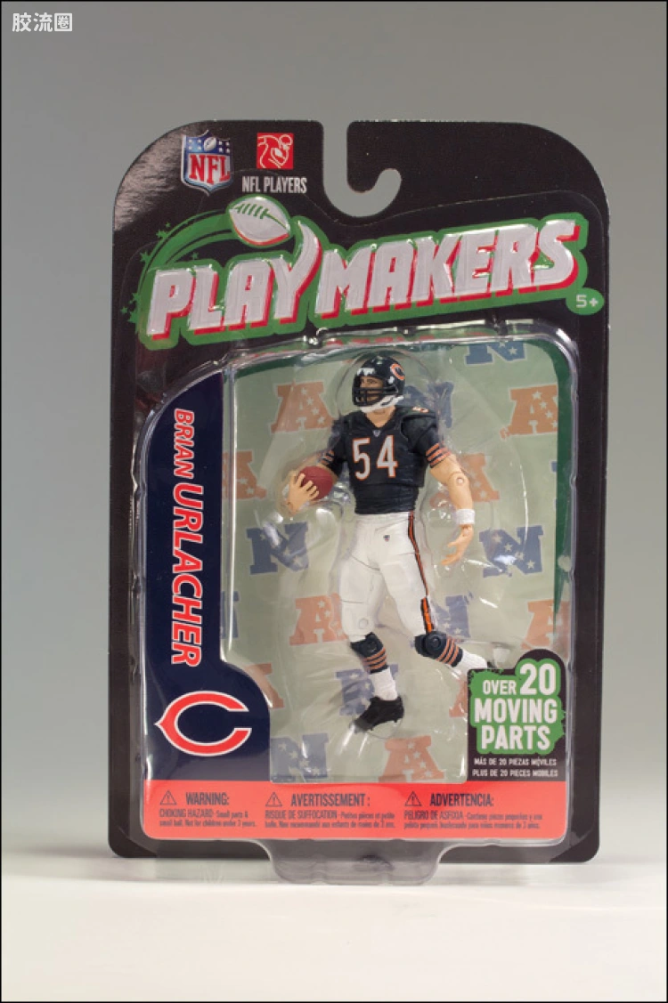 麦克法兰NFL美式足球系列玩具 PLAYMAKERS第3代 BRIAN URLACHER