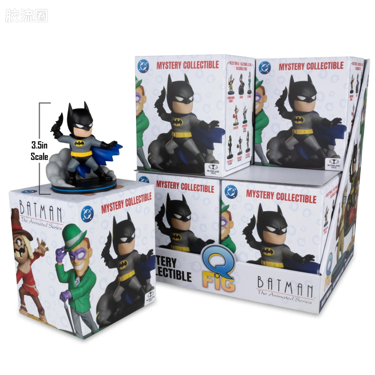 麦克法兰 DC多元宇宙/DC Direct 可动人偶系列 Q-Fig 《蝙蝠侠：动画系列》（B款）CDU展示盒（8个）第2弹 - 图片
