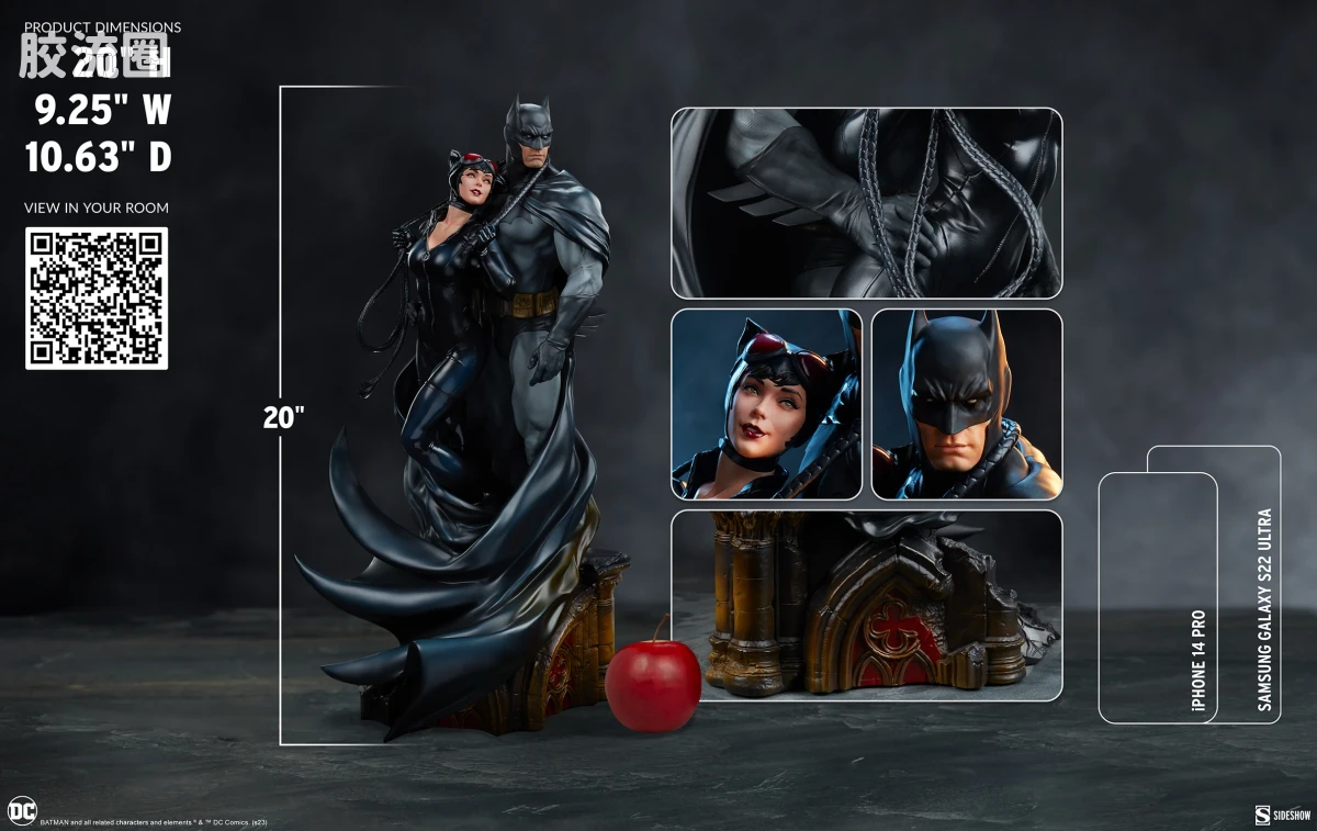 sideshow静态模型系列 Polystone Diorama 蝙蝠侠与猫女 - 图片