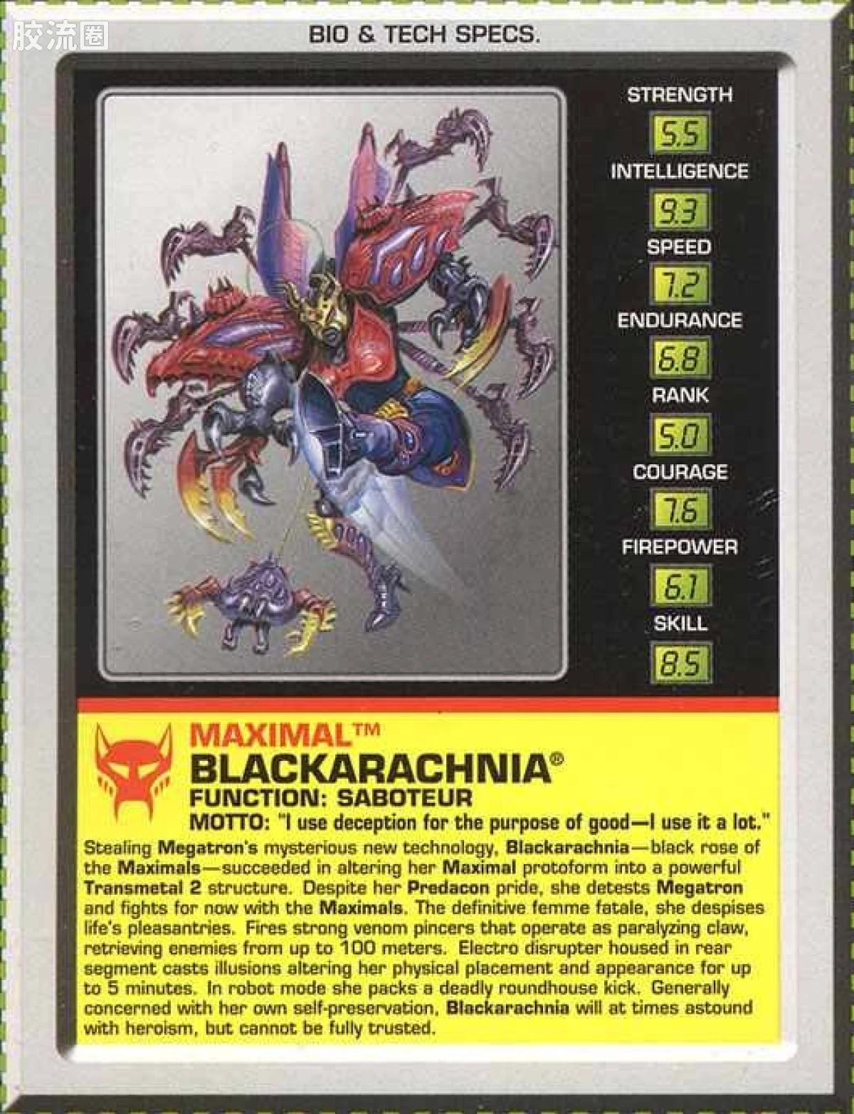 变形金刚 美版BW 98-01 超级级 毒蜘蛛 Blackarachnia - 图片