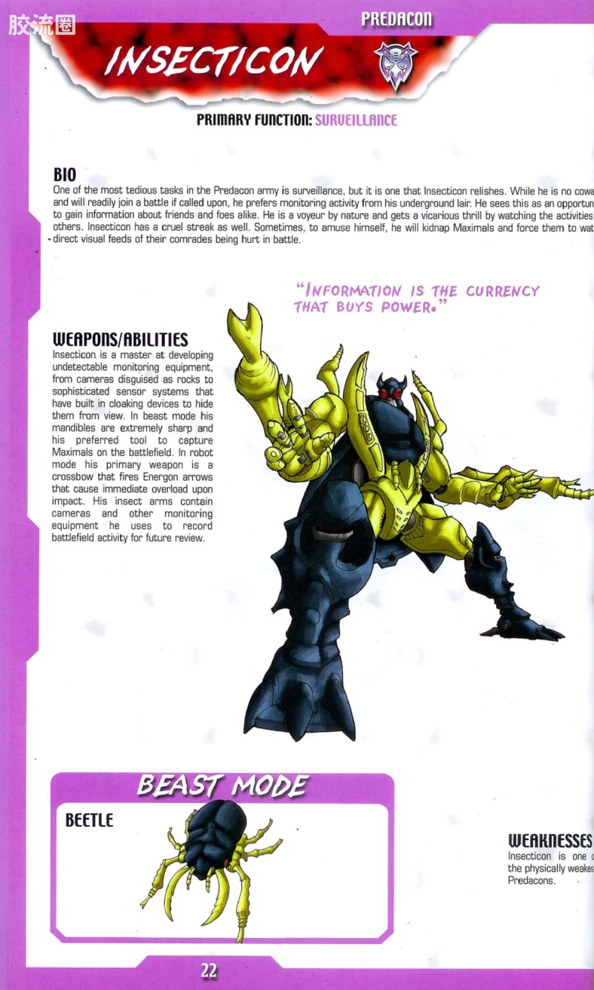 变形金刚 美版野兽之战 96-97 基础级 害虫 Insecticon - 图片