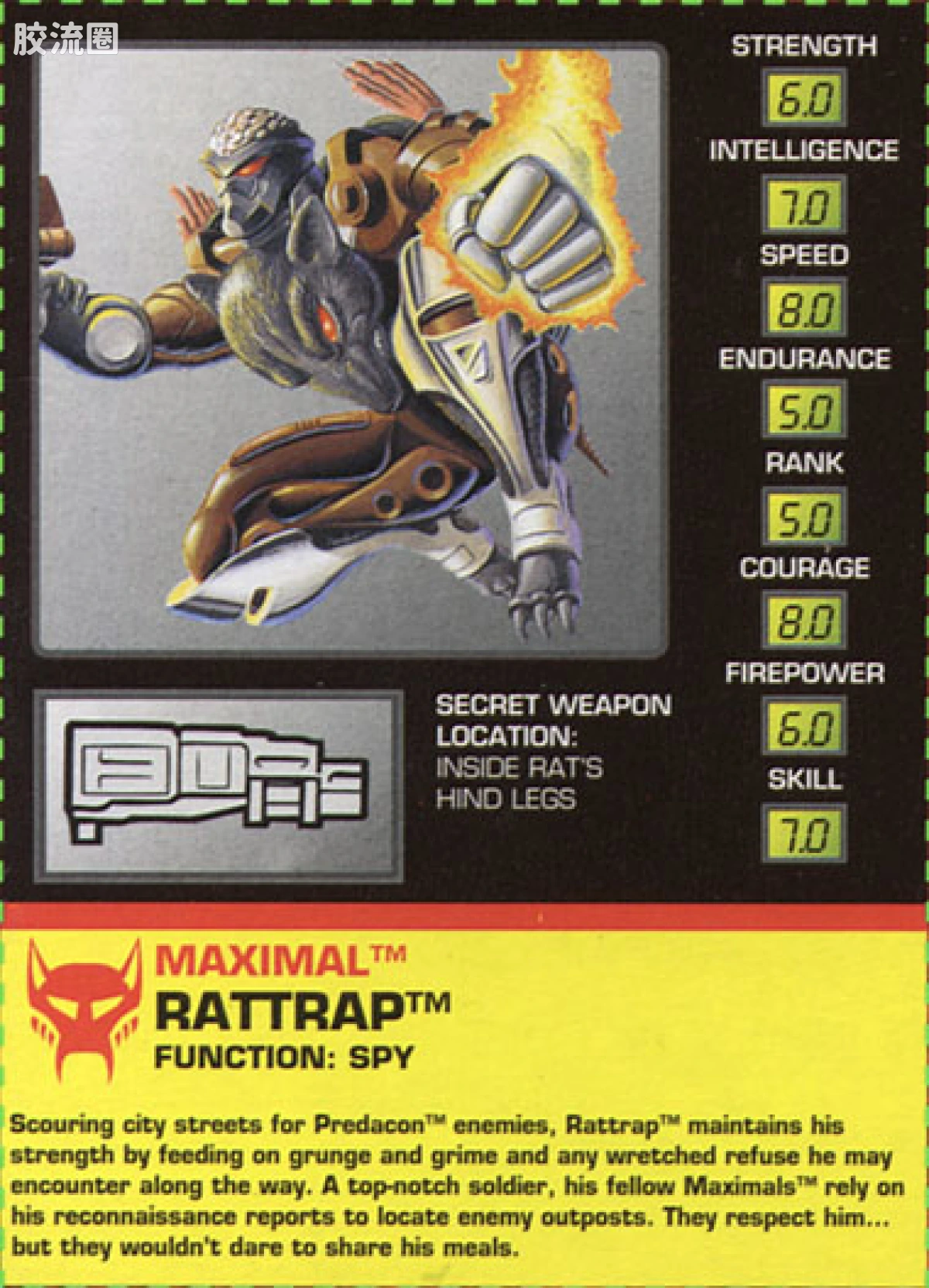 变形金刚 美版野兽之战 96-97 基础级 精灵鼠 Rattrap - 图片