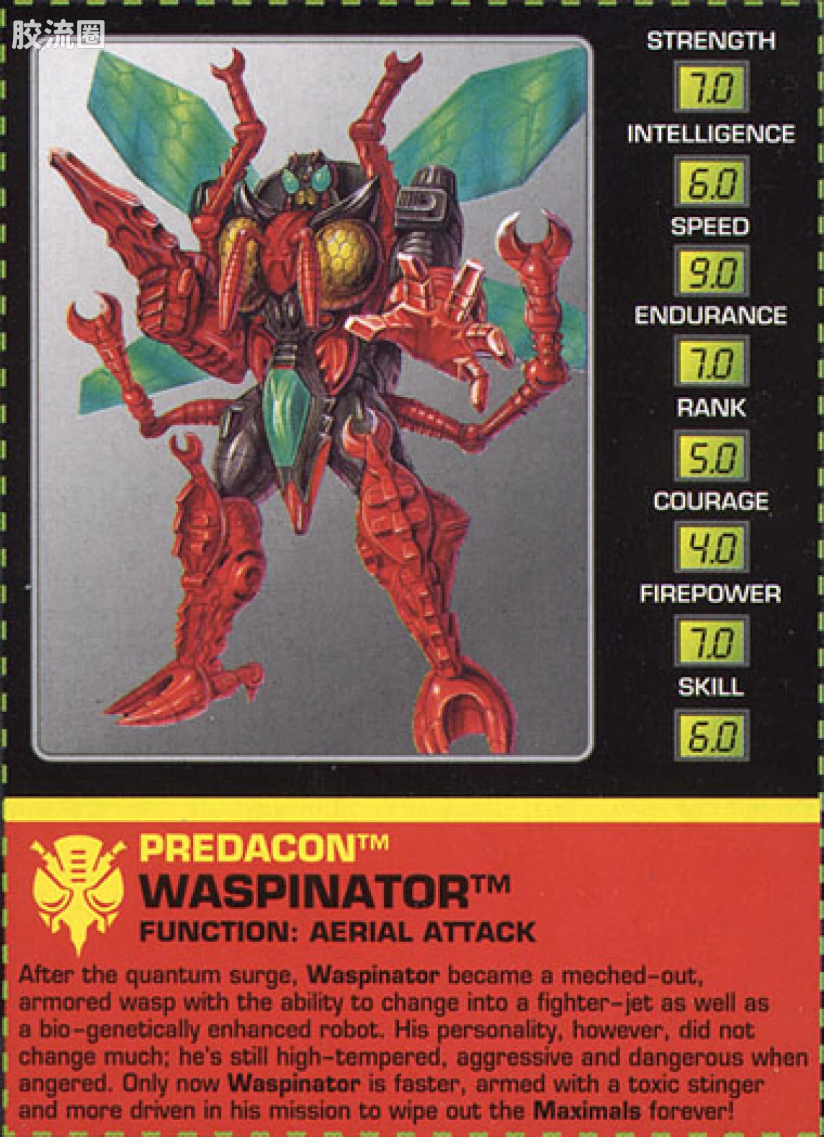 变形金刚 美版BW 98-01 加强级 黄蜂 Waspinator - 图片