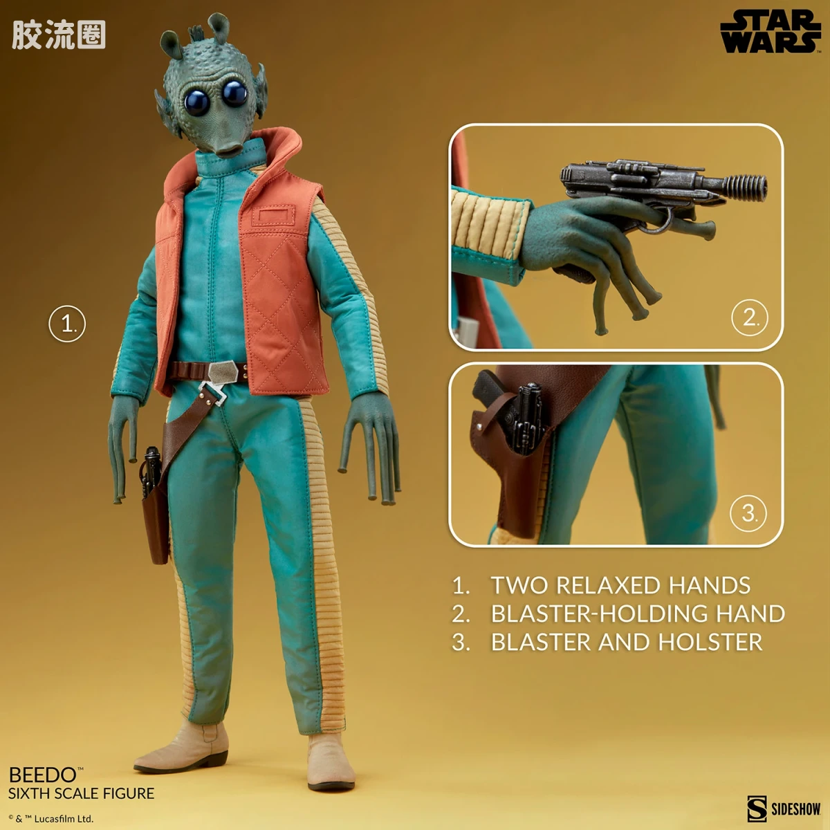 sideshow1比6可动人偶系列 普通版 格里多 - 图片