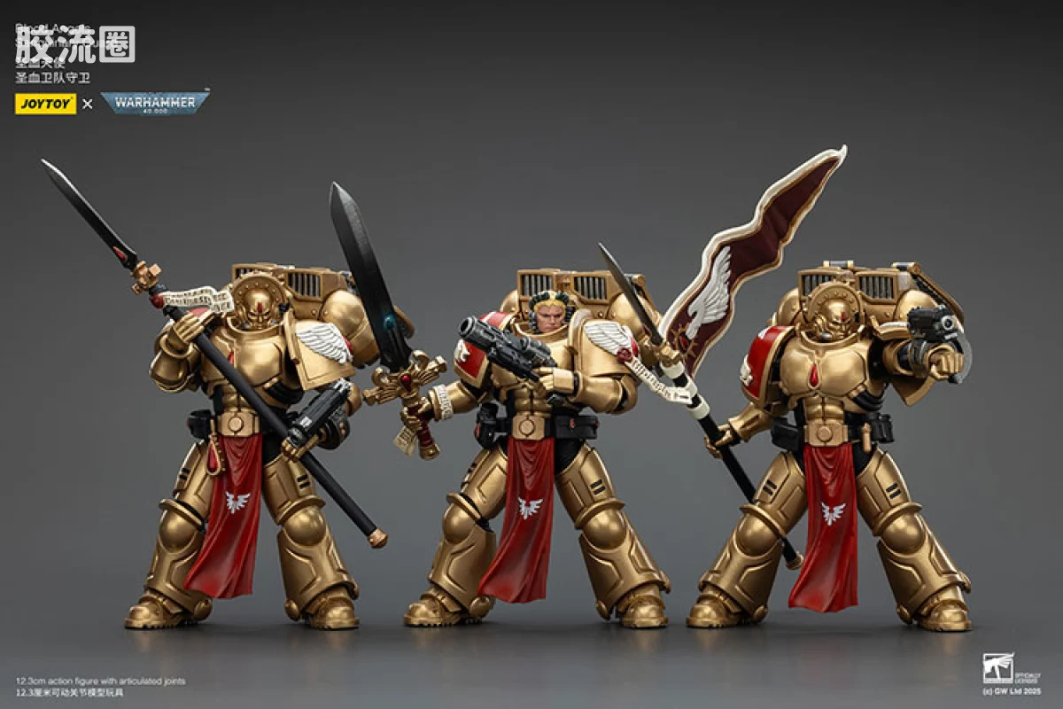 JOYTOY x 战锤40K 圣血天使 圣血天使 圣血卫队守卫三人组 - 图片