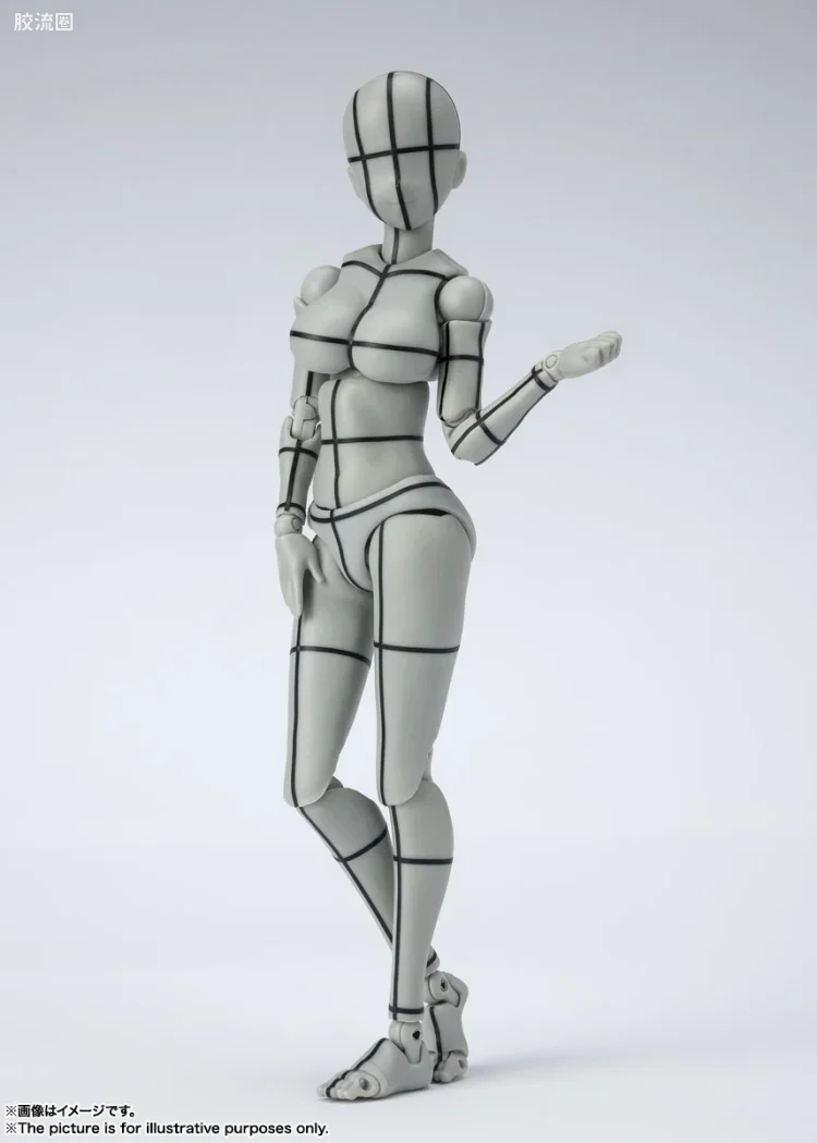 SHF 素体君&素体酱 素体酱 -矢吹健太朗- 线框(灰色Ver.) - 图片