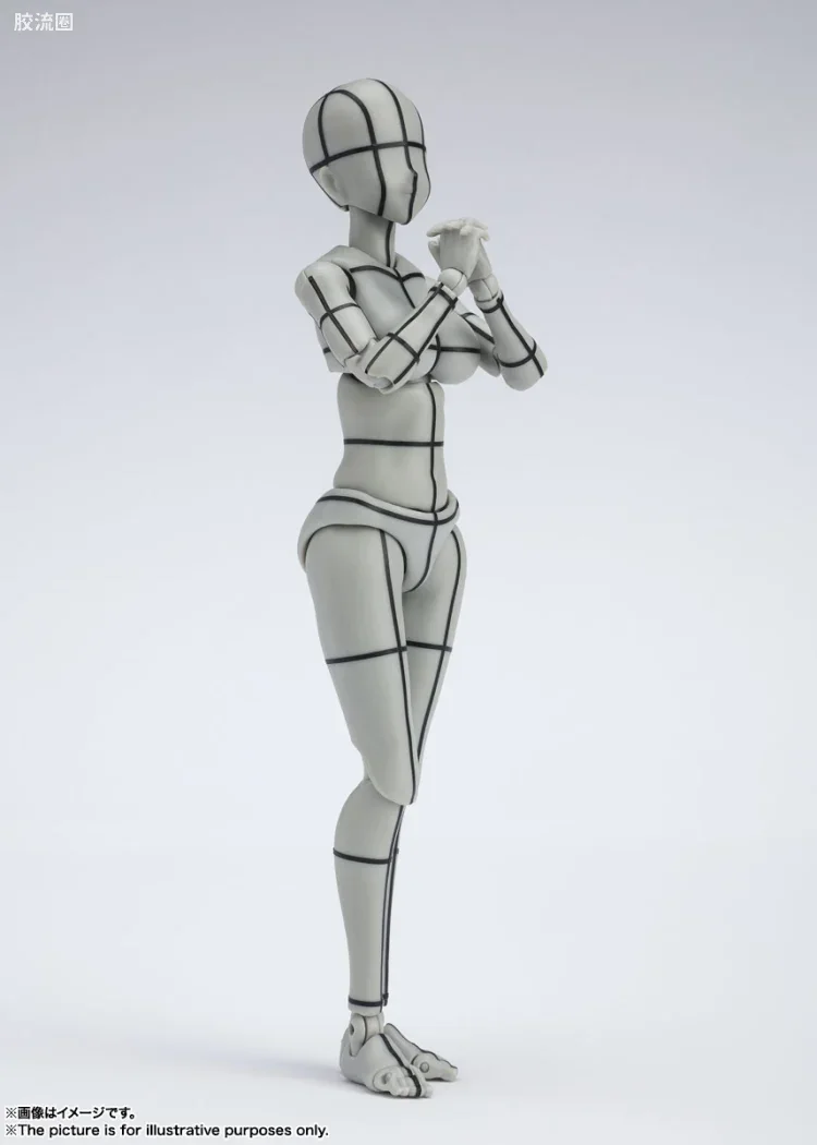 SHF 素体君&素体酱 素体酱 -矢吹健太朗- 线框(灰色Ver.) - 图片