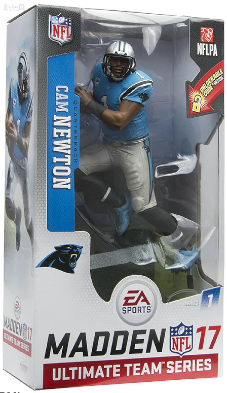 麦克法兰NFL美式足球系列玩具 Madden NFL 17 Ultimate Team Series 1 CAM NEWTON
