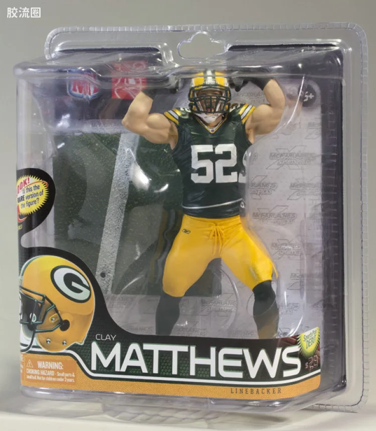 麦克法兰NFL美式足球系列玩具 第28代 CLAY MATTHEWS