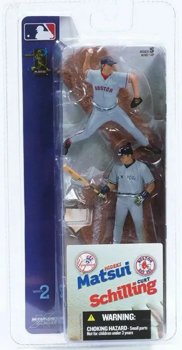 麦克法兰MLB棒球系列玩具 3寸系列第2代 CURT SCHILLING/HIDEKI MATSUI